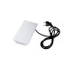 Блок розеточный в стол, сдвижная крышка, 10 А, 2 розетки, 2xUSB, 2A, провод 1.8 м, серебристый
