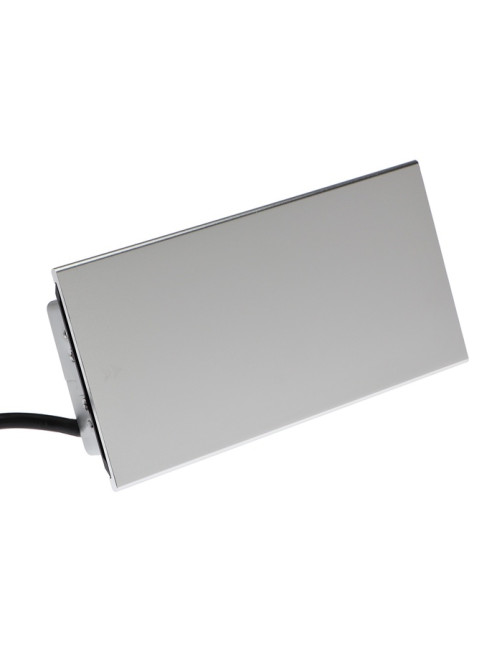 Блок розеточный в стол, сдвижная крышка, 10 А, 2 розетки, 2xUSB, 2A, провод 1.8 м, серебристый