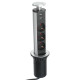 Розетка выдвижная Luazon, 16 А, трёхместная, в стол, 2xUSB, 2.1 A, серебряная