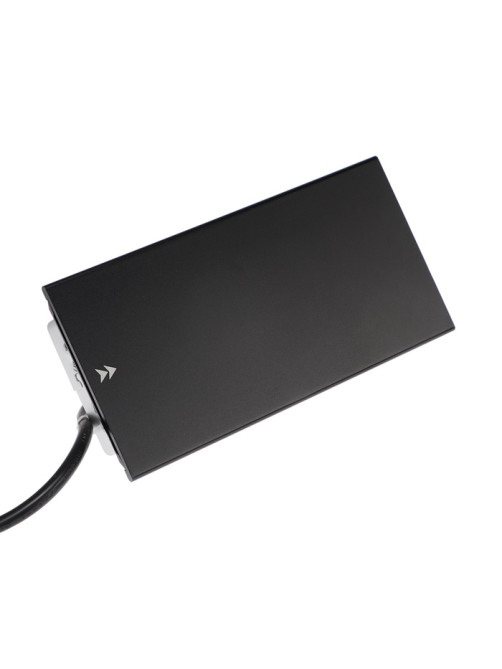 Блок розеточный в стол, сдвижная крышка, 10 А, 2 розетки, 2xUSB, 2A, провод 1.8 м, чёрный