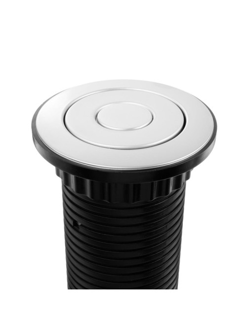 Розетка выдвижная Luazon, 16 А, трёхместная, в стол, 2xUSB, 2.1 A, серебряная