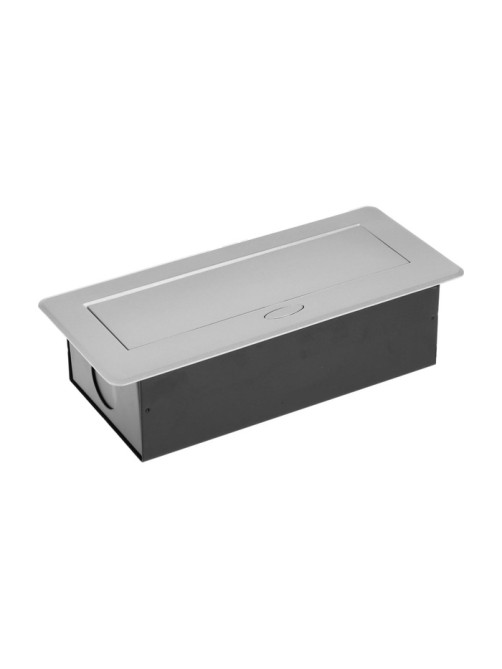 Розетка выдвижная Luazon Lighting, 16 А, двухместная, в стол, 2xUSB, 2.1 A, серебристая
