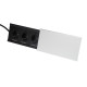 Блок розеточный в стол, сдвижная крышка, 10 А, 3 розетки, провод 1.8 м, серебристый
