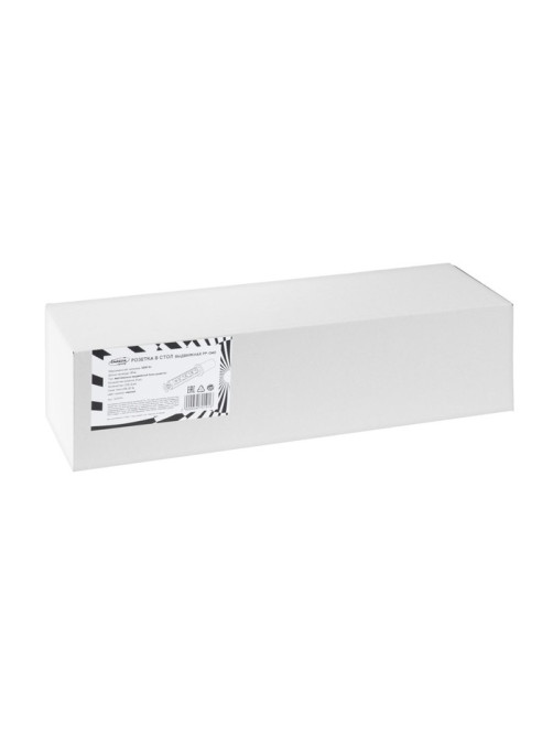 Розетка выдвижная Luazon, 16 А, трёхместная, в стол, 2xUSB, 2.1 A, чёрная