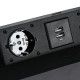 Розетка выдвижная Luazon Lighting, 16 А, двухместная, в стол, 2xUSB, 2.1 A, чёрная