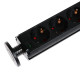 Розетка выдвижная Luazon Lighting, 16 А, трёхместная, в стол, провод 1.8 м, чёрная