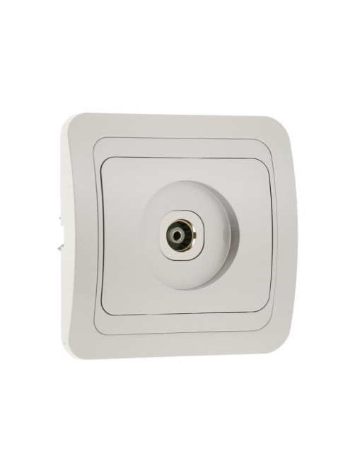 Розетка ТВ Luazon Lighting «Орион», скрытая, IP20, одноместная, серебристая