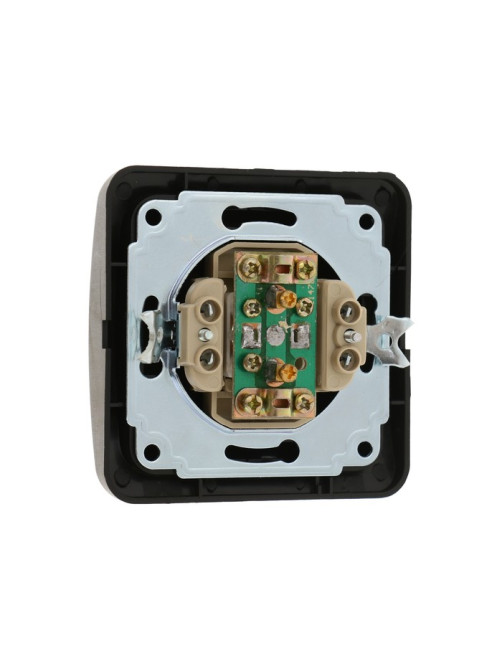 Розетка ТВ Luazon Lighting «Орион», скрытая, IP20, одноместная, чёрная