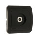 Розетка ТВ Luazon Lighting «Орион», скрытая, IP20, одноместная, чёрная