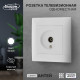 Розетка ТВ Luazon Lighting «Антей», скрытая, IP20, одноместная, белая