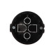 Коробка установочная Luazon Lighting, 68×40 мм, IP20, для сплошных стен, чёрная