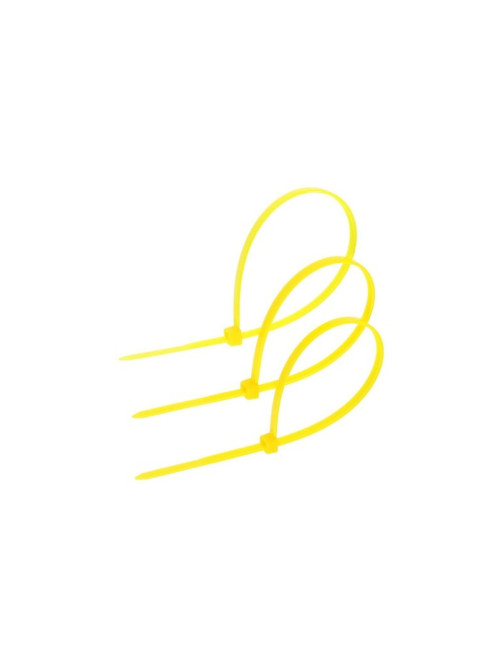 Хомут нейлоновый для стяжки, ТУНДРА, 3.6×200 мм, желтый, 100 шт.