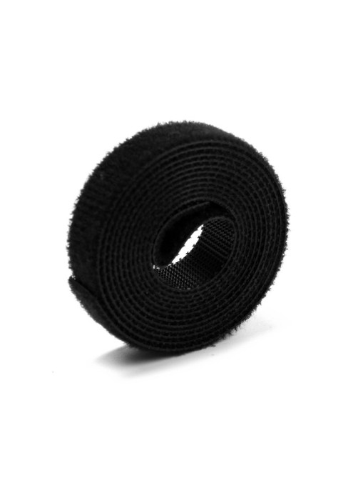 Лента-липучка для проводов 1000×10×1.5 мм ТУНДРА, чёрная, 1 шт.
