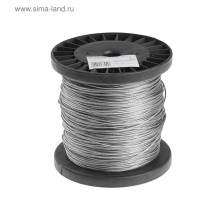 Трос стальной ТУНДРА krep, структура 6×7+FC, 2 мм, в катушке 200 м