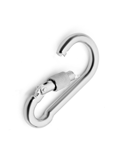Карабин монтажный с фиксатором ТУНДРА krep, DIN5299D, 9×90 мм, оцинкованный, 1 шт.