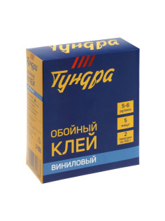 Клей обойный ТУНДРА, для виниловых обоев, коробка, 200 г