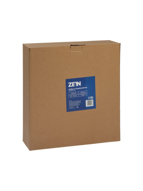 Лейка стационарная ZEIN Z2352, квадратная, 30×30 см, 1 режим, нержавеющая сталь, черная