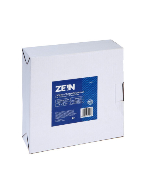 Лейка стационарная ZEIN Z015, квадратная, 15×15 см, 1 режим, полированная нерж. сталь