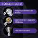Лейка для душа ZEIN Z2349, с вентилятором, 1 режим, пластик/нержавеющая сталь, жёлтый/хром