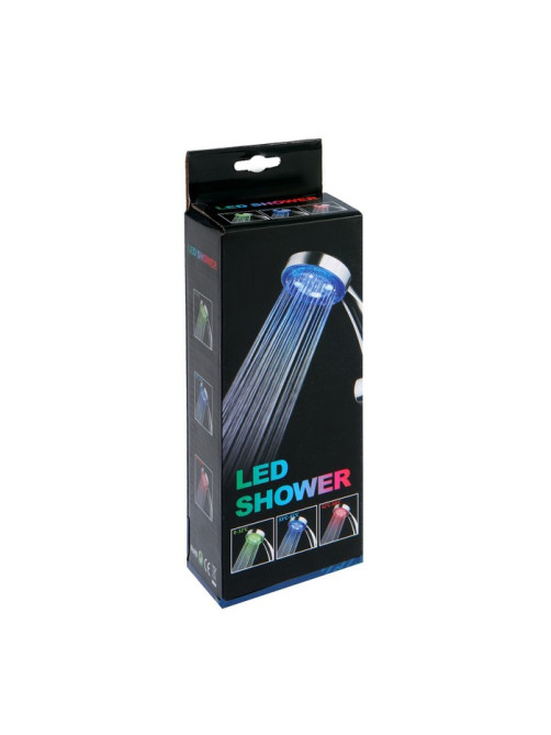 Лейка для душа ZEIN Z0015, с LED подсветкой, 3 цвета, пластик, цвет хром
