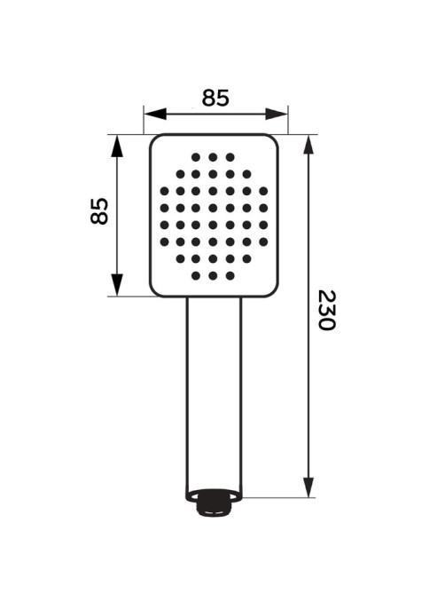 Лейка для душа ZEIN Z407, 1 режим, 85×85 мм, пластик, цвет хром