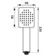 Лейка для душа ZEIN Z407, 1 режим, 85×85 мм, пластик, цвет хром