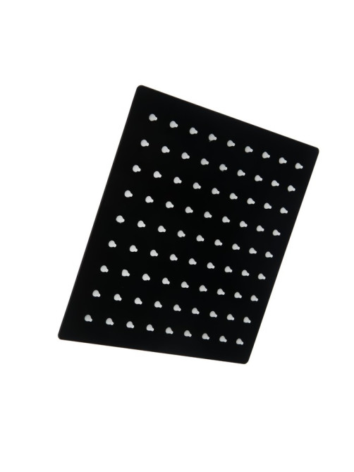 Лейка стационарная ZEIN Z2351, квадратная, 20×20 см, 1 режим, нержавеющая сталь, черная