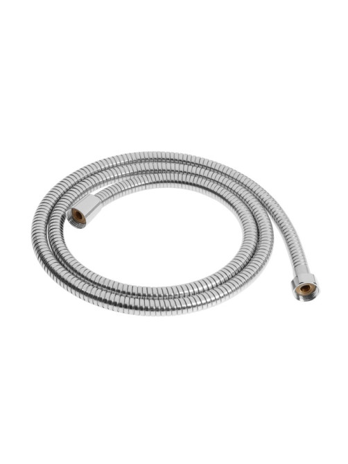 Душевой шланг ZEIN Z21PS, растягивающийся 150-200 см, гайки латунь, нержавеющая сталь, Имп/Имп