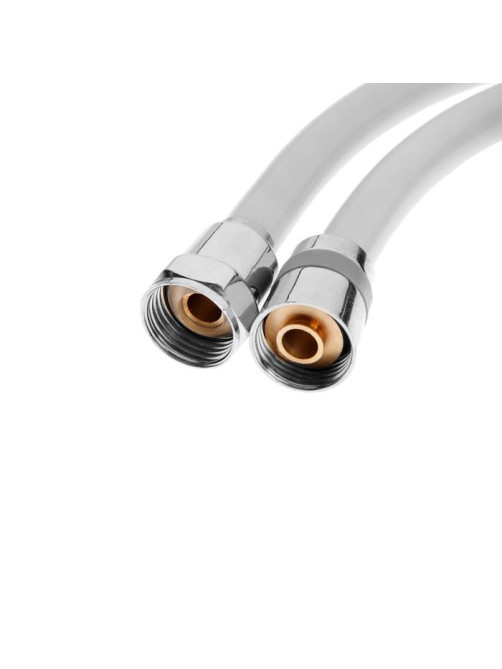Душевой шланг ZEIN Z12PG, 150 см, антиперекручивание, латунные гайки, белый, Имп/Имп