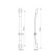 Душевая стойка ZEIN H02, с держателем, изогнутая, хром