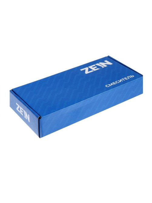 Смеситель для кухни ZEIN Z2103, двухвентильный, силиконовый излив, белый/хром