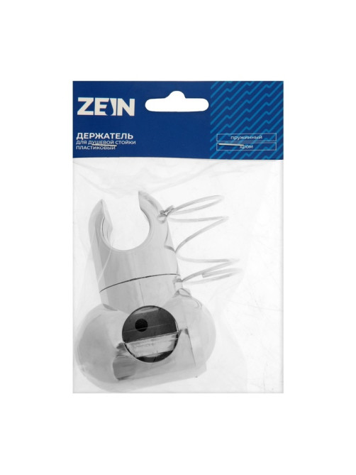 Держатель лейки для душевой стойки ZEIN Z92, пружинный, пластик, хром