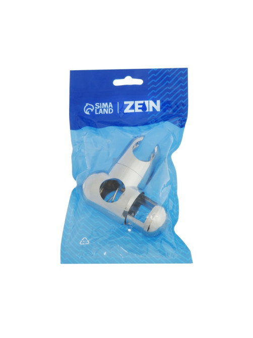 Держатель лейки для душевой стойки ZEIN Z92, пружинный, пластик, хром