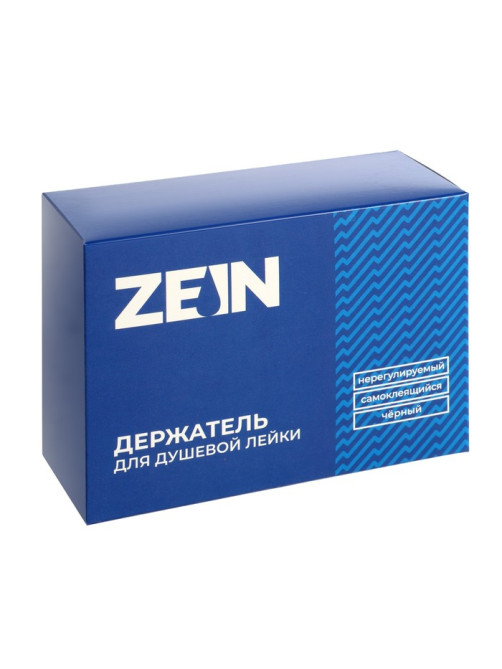 Держатель для душевой лейки ZEIN Z107, нерегулируемый, самоклеющейся, черный