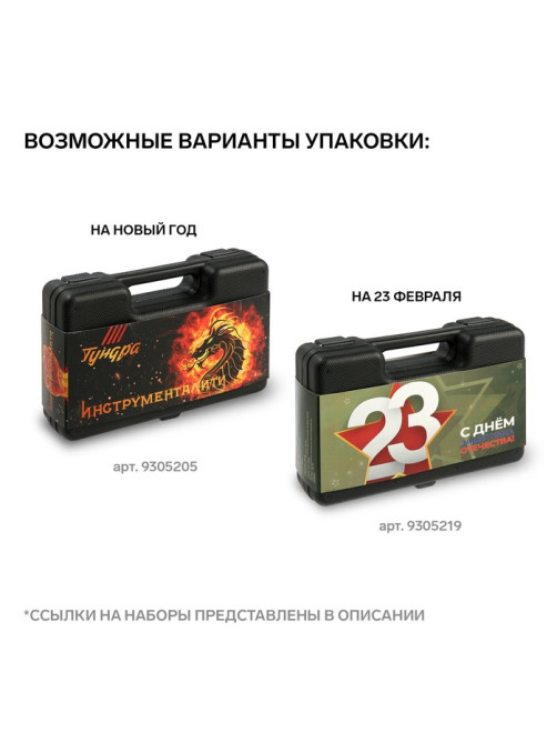 Набор инструментов в кейсе ТУНДРА, универсальный, 8 предметов