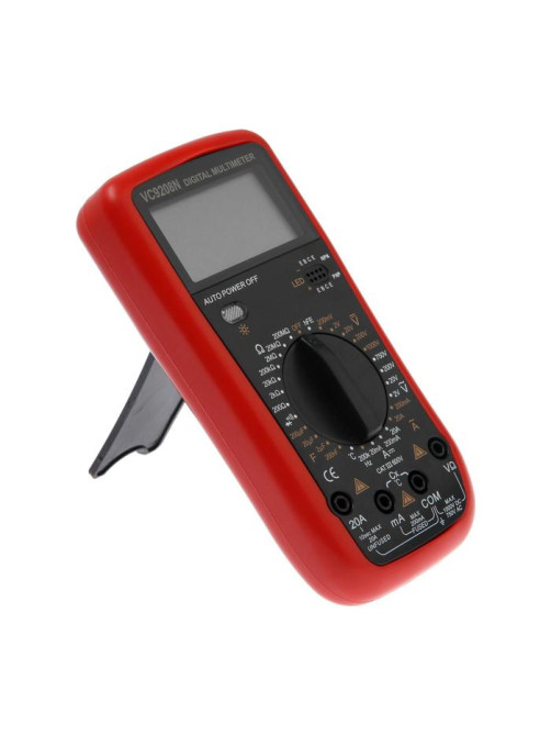 Мультиметр ТУНДРА, VC9208N, ACV/DCV, ACA/DCA, 200-200MΩ, 200nF-200mF, -20-1000°C, 200 kHz