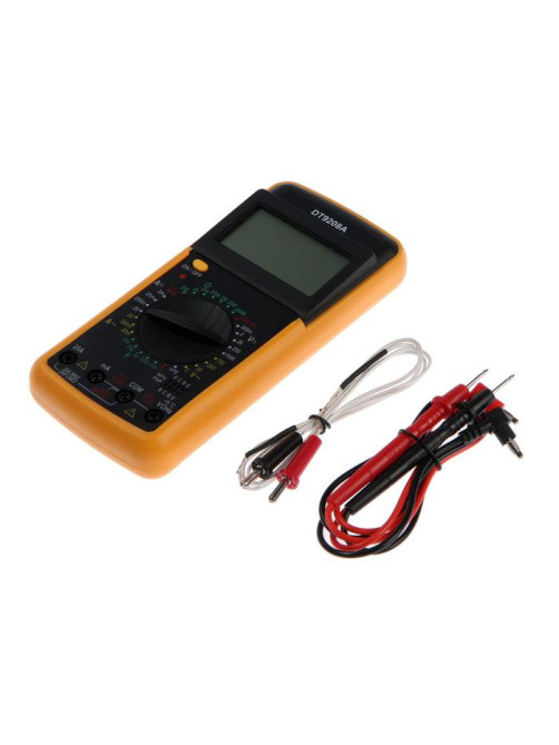Мультиметр ТУНДРА DT-9208 А, ACV/DCV, ACA/DCA, 200-200MΩ, 20nF-200mF, 40-400 °C, 200 kHz