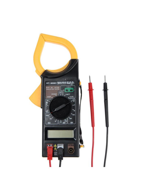 Токовые клещи ТУНДРА, 266C, ACV/DCV, ACA, 200-2 МΩ, изоляции 20-2000 MΩ, 0-750°C