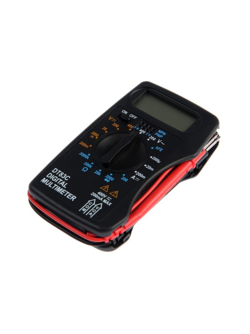 Мультиметр ТУНДРА mini, DT-83C, ACV/DCV, DCA, 200-2 МΩ, проверка батареек 9V