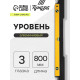 Уровень алюминиевый ТУНДРА, 3 глазка, линейка, 800 мм