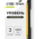 Уровень алюминиевый ТУНДРА, 3 глазка, линейка, 1200 мм