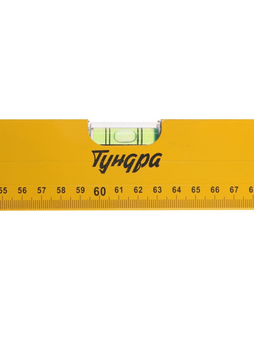 Уровень алюминиевый ТУНДРА, 3 глазка, линейка, 1200 мм