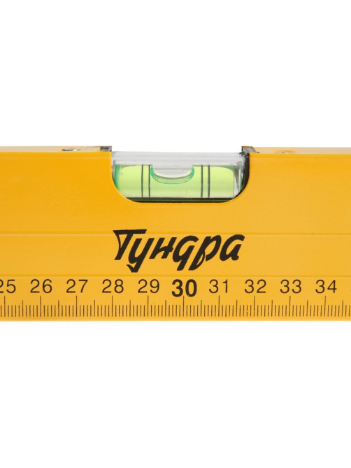 Уровень алюминиевый ТУНДРА, 3 глазка, линейка, 600 мм