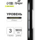 Уровень алюминиевый ТУНДРА «Рельс», 3 глазка (1 поворотный), 1800 мм