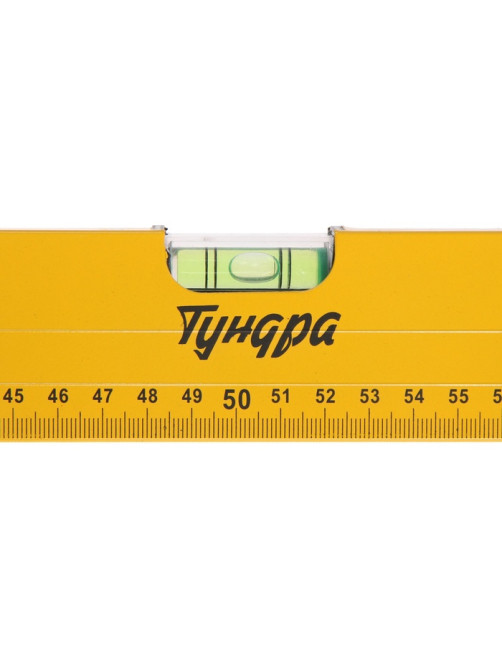Уровень алюминиевый ТУНДРА, 3 глазка, линейка, 1000 мм