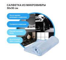 Салфетка микрофибра Grand Caratt универсальная 30×30 см, 200 г/м² МИКС