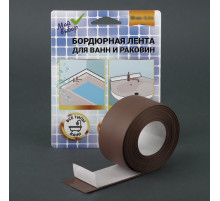 Бордюрная лента «Мой выбор» для ванны и раковины, коричневая, 38 мм × 3.2 м