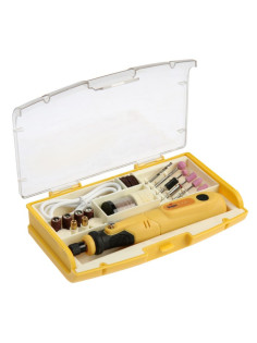 Гравер аккумуляторный ТУНДРА, 12 В, 0.7 Ач, micro-USB, 5000-15000 об/мин, 3 ск., 76 предметов.