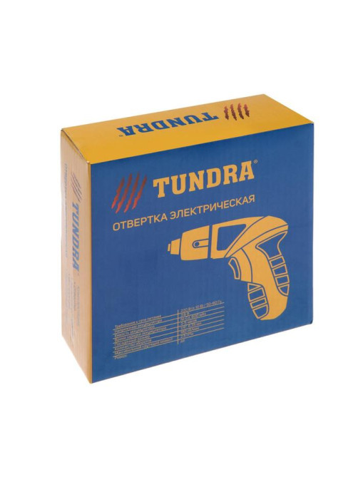 Отвертка ТУНДРА, Ni-Cd, 600 mAh, 3.6V, 180 об/мин, 3 Нм, LED подсветка