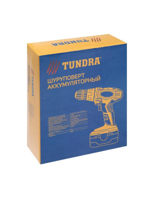Шуруповерт ТУНДРА, патрон БЗ до 10 мм, подсветка, Ni-Cd=800 mAh=12V, 550 об/мин, 10 Н*м